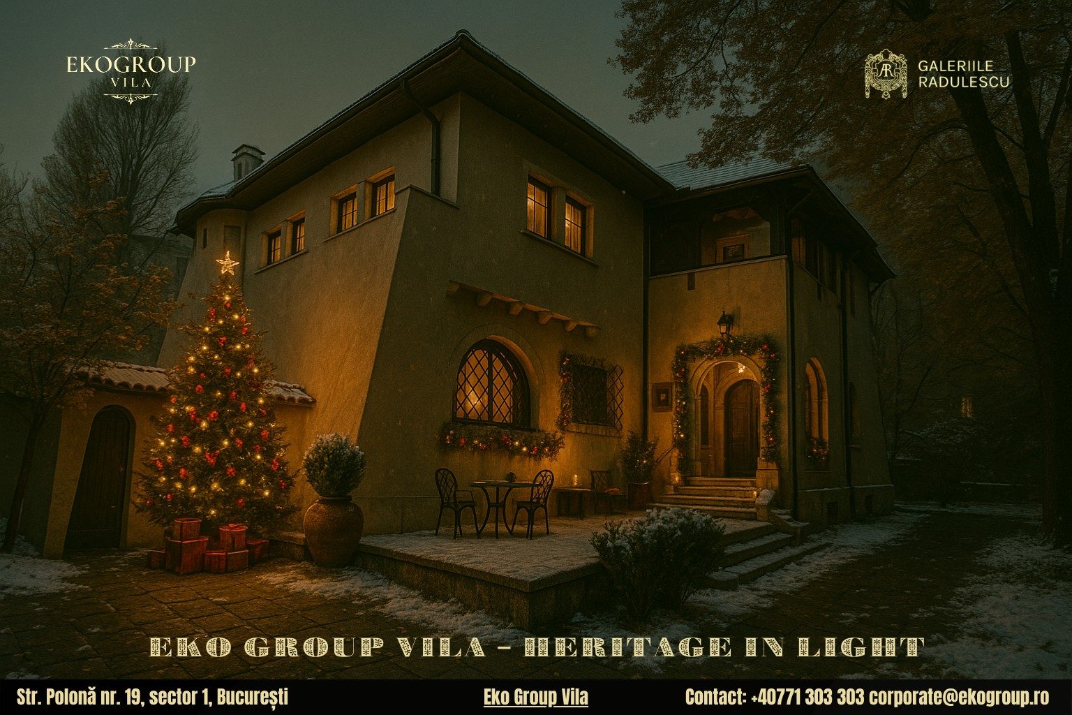 Poveste de Craciun: Magia Crăciunului anilor ’30 la fosta Casă Tătărăscu, azi Eko Group Vila