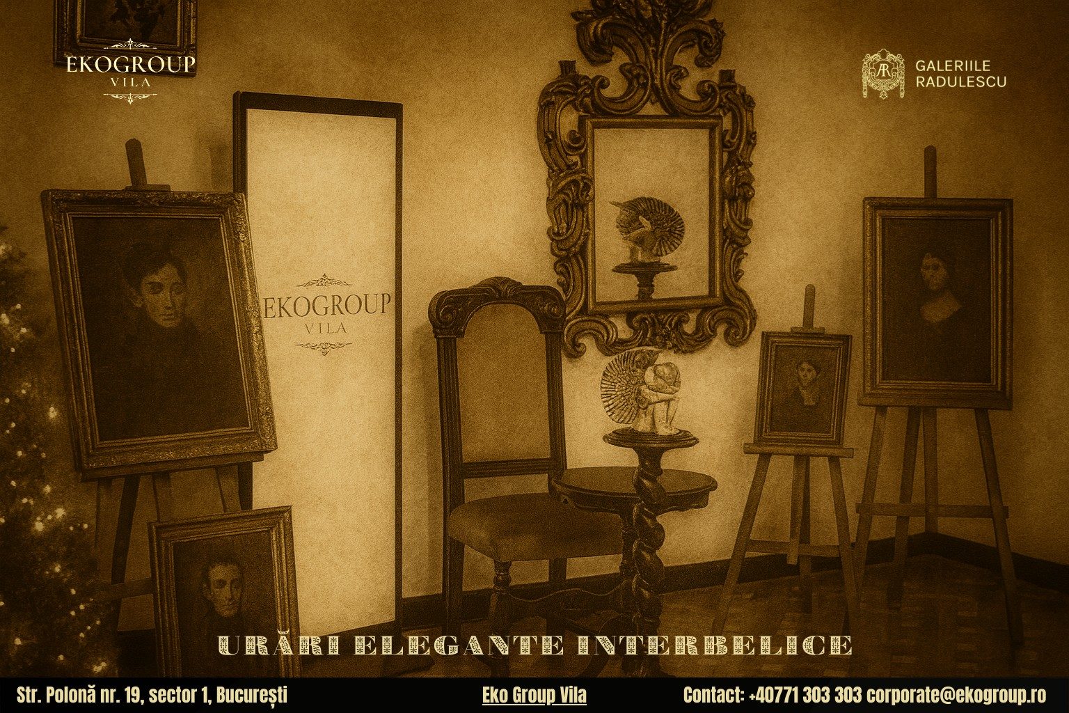 Urări de Crăciun inspirate din perioada interbelică în povestea Crăciunul anilor ’30 găzduit de Eko Group Vila